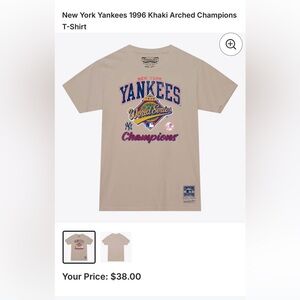 Mitchell & Ness Yankees Beige World Series Tee